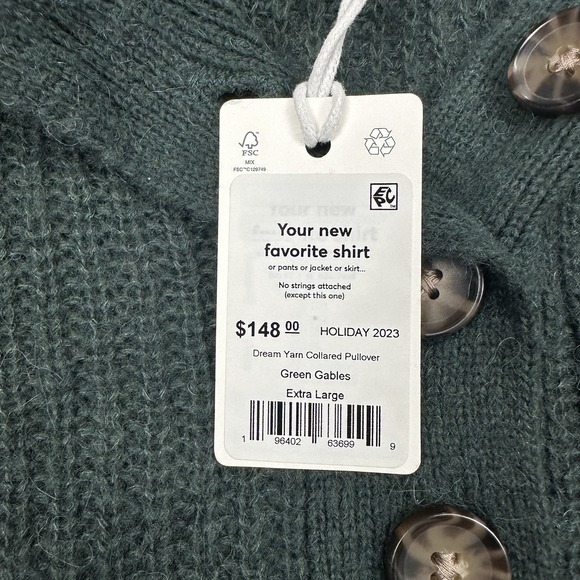 Marine Layer Evelyn Wool Alpaca Blend Knit Sweater Womens XL Green Winter Cozy - Picture 4 of 11